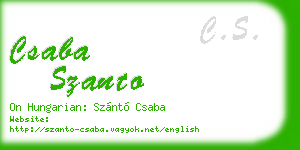 csaba szanto business card