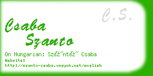 csaba szanto business card